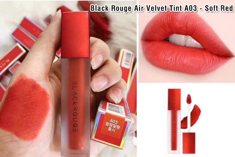 Son Black Rouge Air Velvet Tint A03 - Soft Red